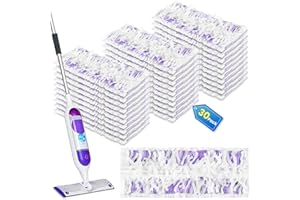 BISENKUD 30 Count Disposable Powermop Refills for Swiffer Power Mop Pads, Unscented Spray Cleaning Repalcement Mopping Pads