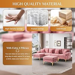 Wrofly U-Shaped Sectional Sofa Couch, 114" Comfy