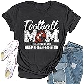 Qskall Womens Baseball Mom Shirts Baseball Heart T-Shirt Funny Game Day Tee Tops