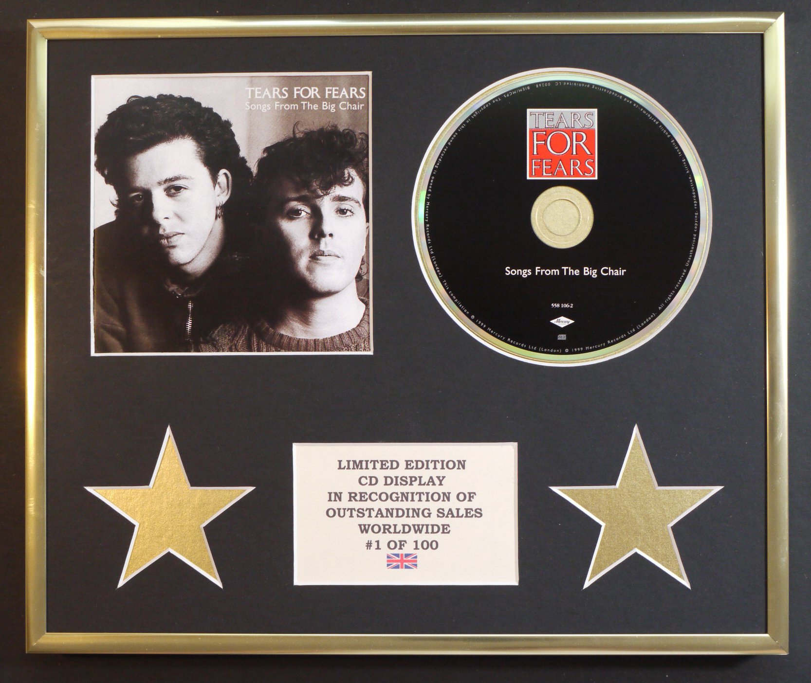 TEARS FOR FEARS/CD DISPLAY/LIMITED EDITION/COA/SONGS FROM THE BIG CHAIR