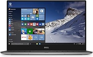 Dell XPS 13 QHD 13.3 Inch Touchscreen Laptop (Intel Core i5 5200U, 8 GB RAM, 256 GB SSD, Silver) Microsoft Signature Image