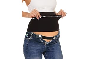 Rheane Belly Bands For Pregnant Women, Pregnancy Belly Band, Maternity Pants, Maternity Pants Extender (Black 2)