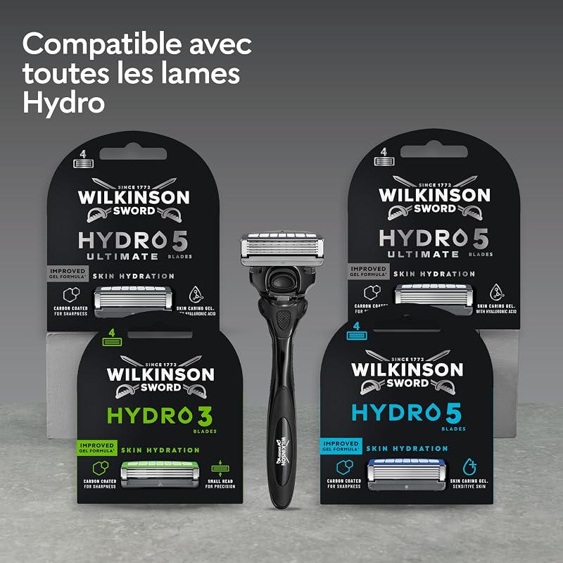 Hydro 5 Ultimate 1 manche de rasoir pour homme, 5 recharges