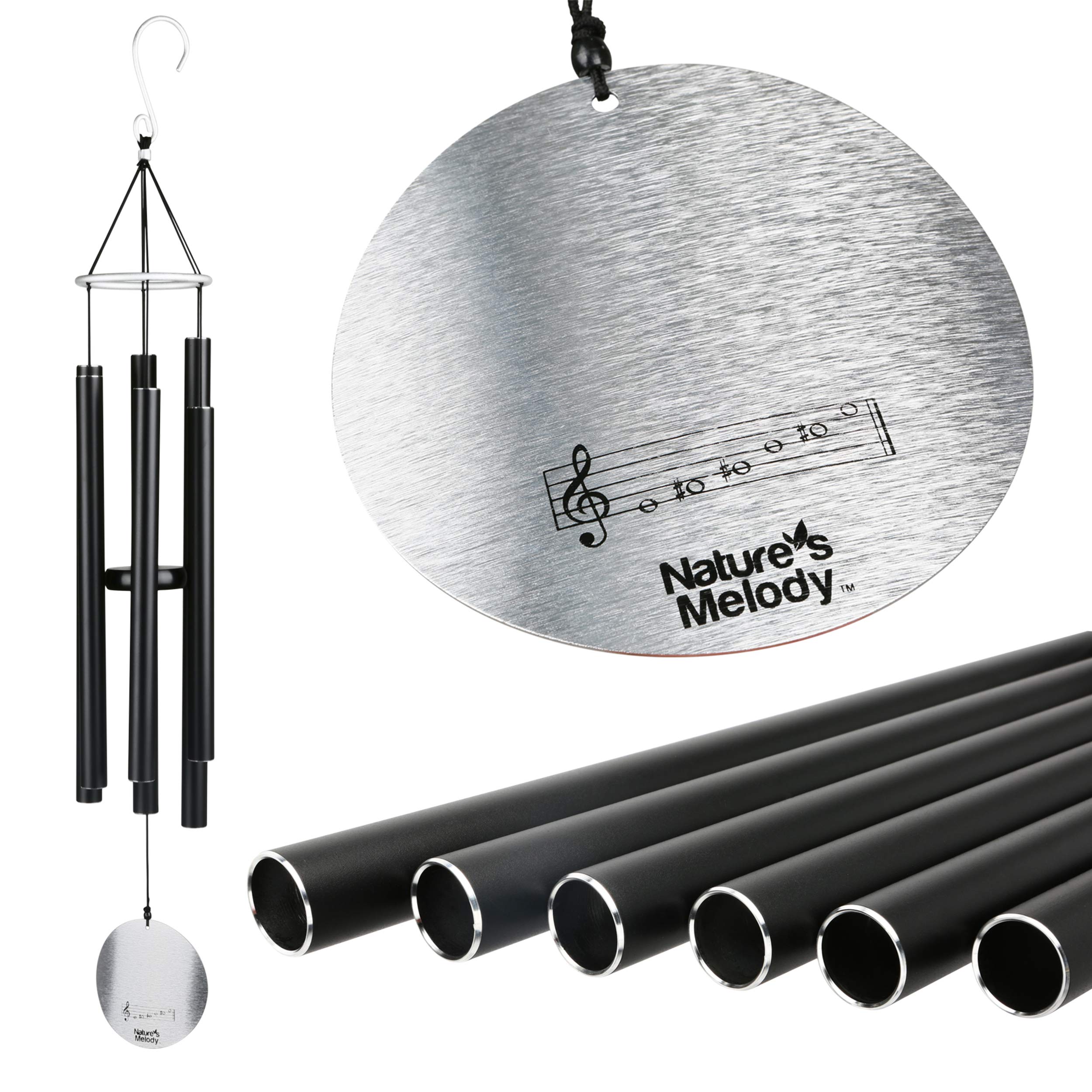 Nature's Melody AT36BK 36-inch Aureole Tunes Windchime - Black