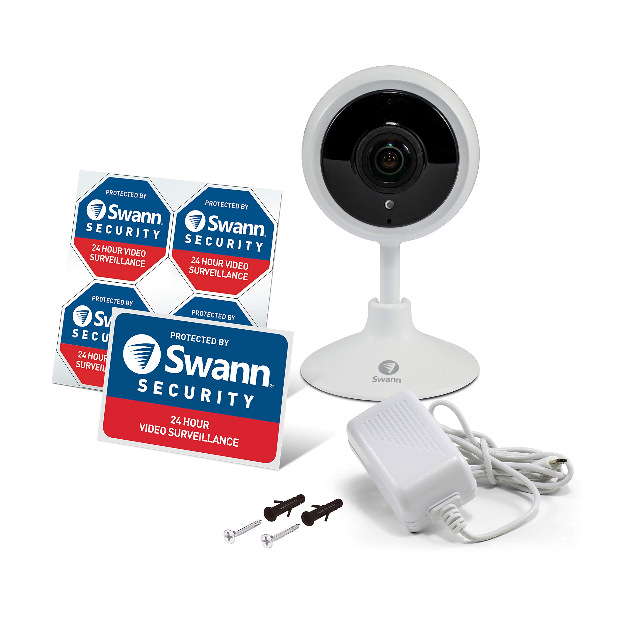 Swann Tracker Indoor 1080p Full HD Wi-Fi Security Camera with Auto-Tracking & Zoom, Night Vision, Heat Sensing, 2-way Talk, Wi-Fi Connection, Free Local & Cloud Recording, 32GB SD Card Memory & Siren
