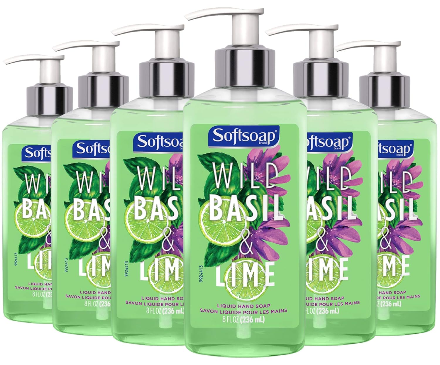 Softsoap Liquid Hand Soap, Wild Basil and Lime 8 fluid ounce (6 Pack