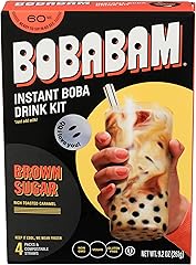 BOBABAM Brown Sugar Instant Boba Drink Kit- 4 pack