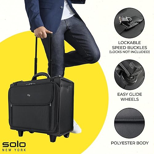 Solo New York Rolling Catalog Case with Wheels Roller Laptop Bag