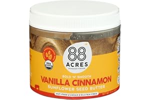 88 Acres, Vanilla Spice Sunflower Seed Butter Jar, 14 Ounce