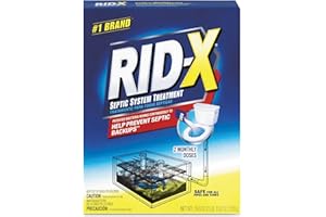 Rid-X 80307 Septic System Treatment Concentrated Powder, 19.6 Oz, 6/Carton