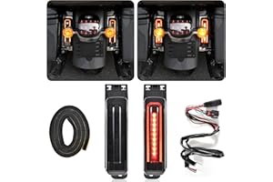 VEISUTOR Rear Fender Light LED Saddlebag Tail Light for Ultra Limited, Red Auxiliary LED Run Brake Turn Lamps Lights for Harley Ultra Limited 2014-2024, Road Glide Limited 2020-2024 Accessories (2PCS)