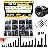 KADRICK 1830PCS M2 M3 M4 M5 Metric Screws Assortment,Hex Socket Head Cap | Class 12.9 Socket Head Cap Screws, Black Zinc Plated,Optimized Assortment with More Screws 690PCS Screws