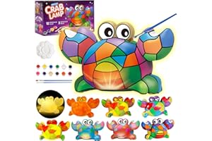 VIBOYLAR Paint Your Own Crabs Lamp Kit - Art Supplies Arts & Crafts Kit, Painting Kit for Kids Ages 6-12, Arts and Crafts for Kids Ages 8-12, Christmas Birthday Gifts for Girls Boys Age 5 6 7 8 9 10 11 12+
