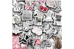 Silver Lucky Girly Stickers,Y2K Downtown Girls Graffiti Stickers,50Pack Vinyl Waterproof Decals for Adult for Phone Laptop Wa