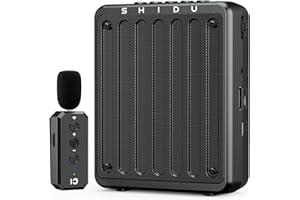 SHIDU 20W Voice Amplifier Wireless Lavalier Microphone Bluetooth Voice Amplifier for Teachers Portable Microphone with Speaker for Classroom,Speech, Meeting,Yoga,Outdoors