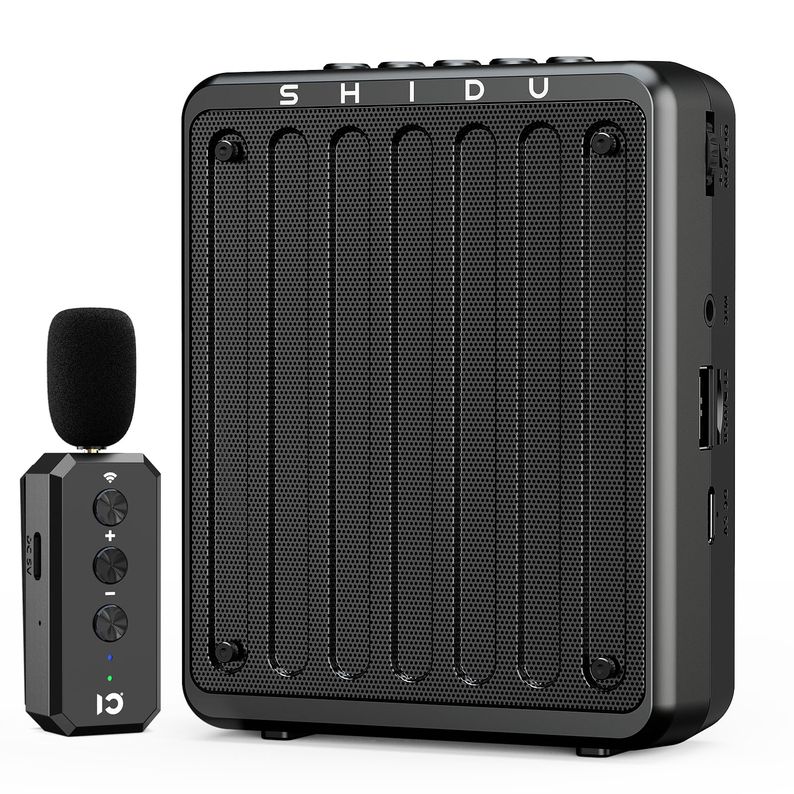 Photo 1 of SHIDU 20W Voice Amplifier Wireless Lavalier Microphone Bluetooth Voice Amplifier for Teachers Portable Microphone with Speaker for Classroom,Speech, Meeting,Yoga,Outdoors