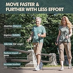 GPTCAMP Walking Sticks Collapsible Hiking