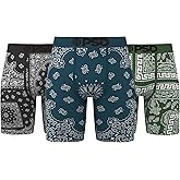 PSD Underwear Mens Boxer Briefs - Paisley Print, Standard Length Packs and Singles, Soft & Breathable Boxer Briefs for Men