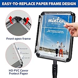 VAIIGO 8.5x11 Inch Adjustable Pedestal Poster Sign