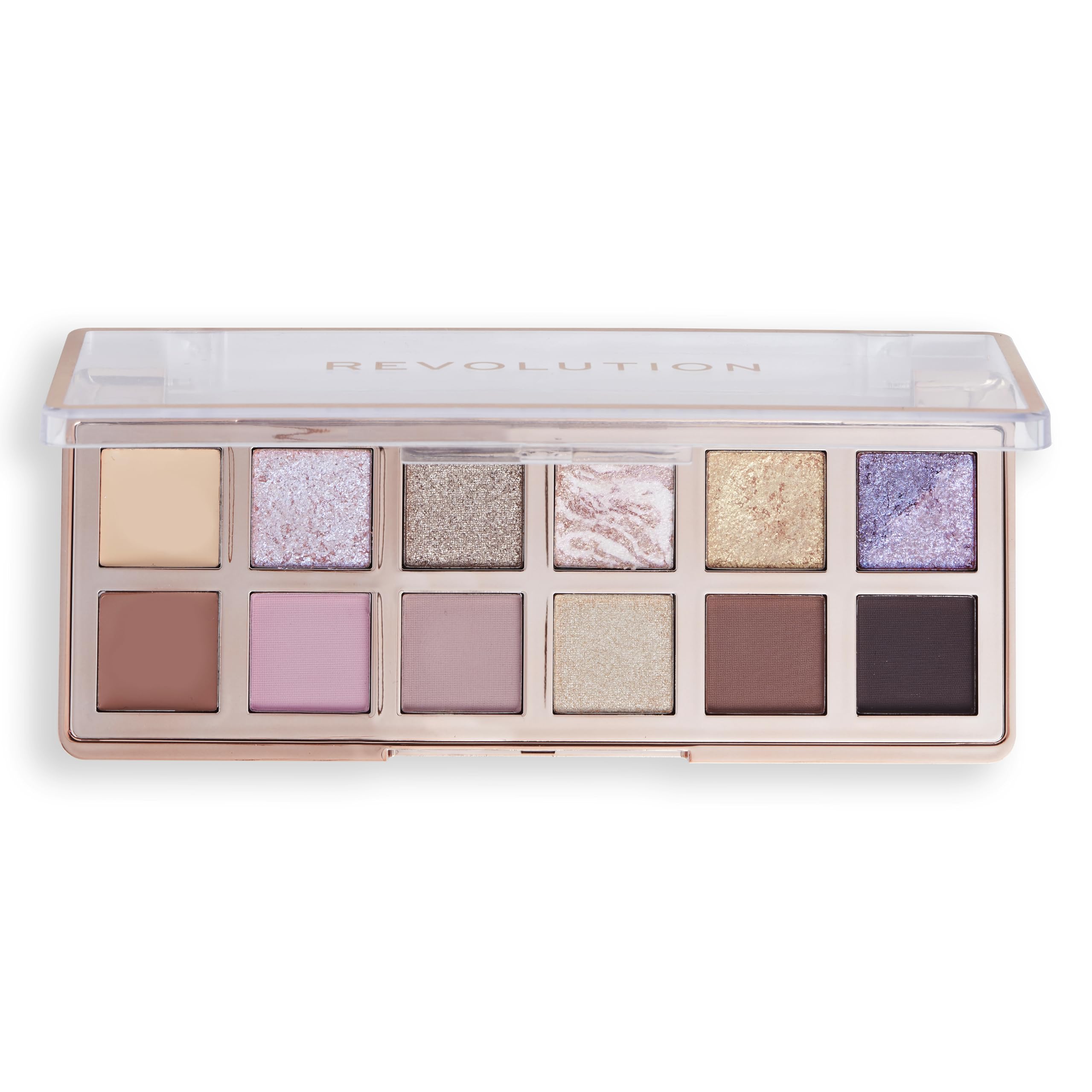 Makeup Revolution, The Enchanted Icon Eyeshadow Palette, Cream, Matte & Shimmer Finishes, 12 Blendable Shades