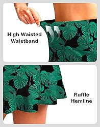 Soothfeel Women's Swim Skirt with Pocket High