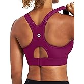 Ewedoos Sports Bras for Women High Support Racerback High Impact Padded Sports Bra Large Bust for Workout Running Yoga
