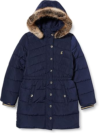 Girls navy puffa coat Clearance