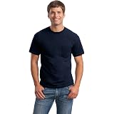 Gildan Men's DryBlend Workwear T-Shirts With Pocket, 2-Pack (Royal/Navy) - View #9