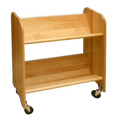 Catskill Craftsmen Bookmaster Rack with Tilted Shelves, Natural Birch