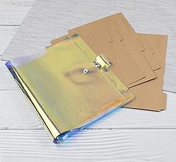 AUEAR, 3 Sets A5 Kraft Paper Divider 6 Holes Ring