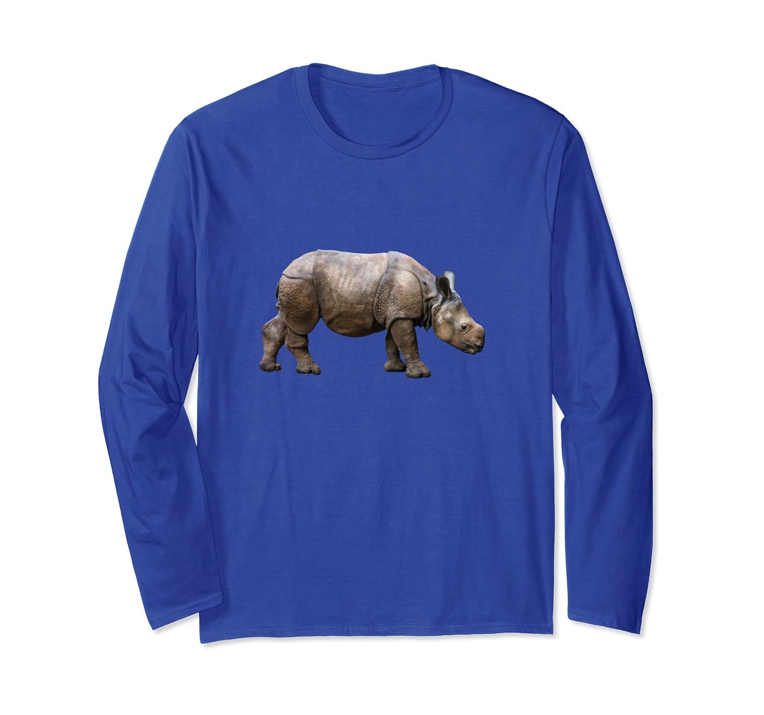 Baby Rhinoceros Real Picture Rhino Long Sleeve T-Shirt-anz