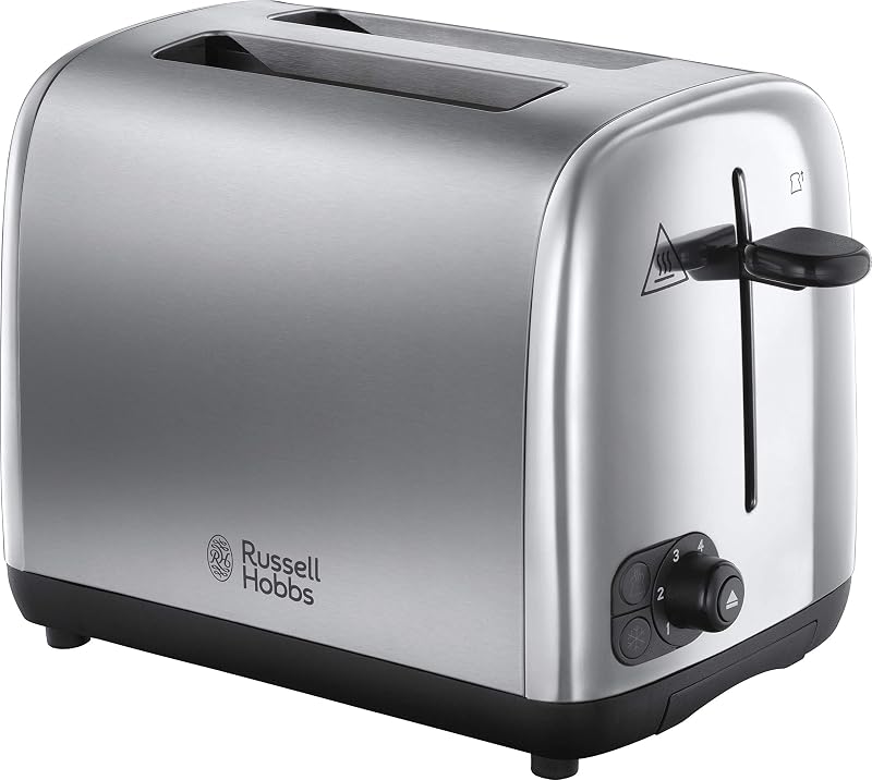 Russell Hobbs 2 Slice Toaster Perfect Toast Technology Brushed Stainless 850W