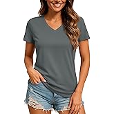 TACVASEN Women's V-Neck T Shirts Short Sleeve UPF 50+ Sun Protection Performance Quick Dry Athletic Workout Tee Tops