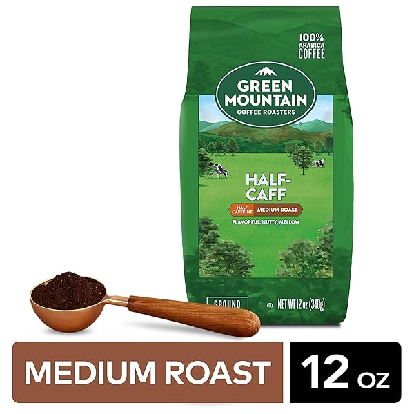 GREEN MOUNTAIN COFFEE ROASTERS HALF-CAFF, 12 OZ. GROUND
