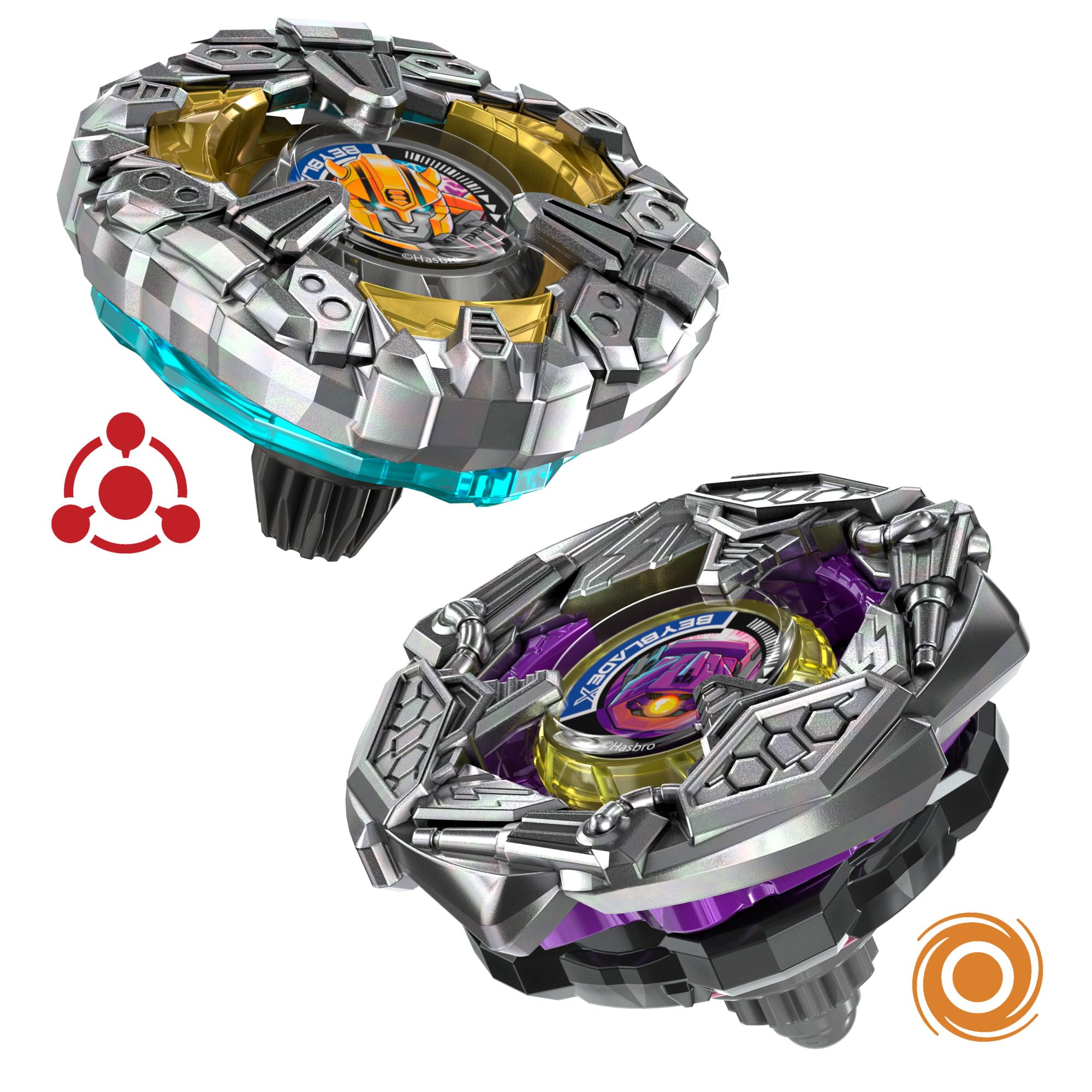 Beyblade X and Transformers Collab, Bumblebee 3-60GP vs. Shockwave 5-80O, 2 Takara Tomy Tops, 2 Launchers, Battling Top Game Toys, Ages 8+ (Amazon Exclusive)