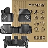 MAXPRO Floor Mat Custom Fit for Kia Telluride 2020-2025 | 3-Row Complete Set | All-Weather Waterproof Heavy-Duty TPE Floor Liners | Custom Fit, Anti-Slip, Easy Clean