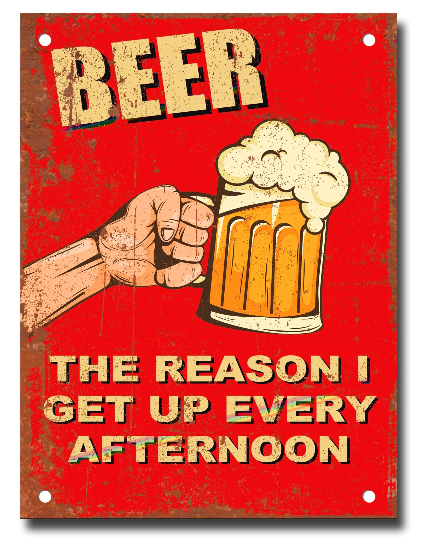 Funny Metal Sign for Home Bar Accessories for Home Pub or Mancave, Fixings Included Outdoor Garden Bar Wall Plaque 20cm x 15cm
