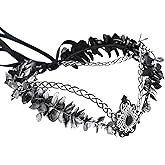 MOSTORY Celtic Flower Crown Headband - Floral Elf Circlet Viking Tiara Woodland Headpiece for Renaissance Cosplay Halloween