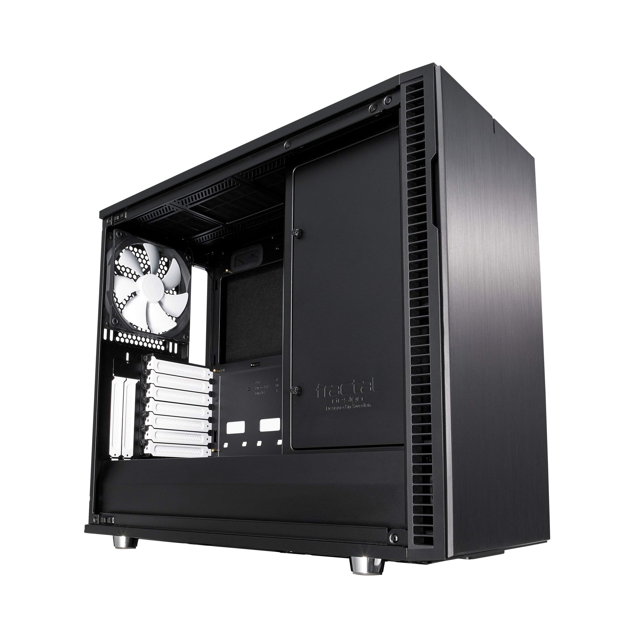 Fractal Design Define R6 - ミッドタワーコンピュータケース - ATX - ModuVentテクノロジーによる高通気と静音コンピューティングに最適化 - PSUシュラウド - モジュラーインテリア - 水冷対応 - ブラック。