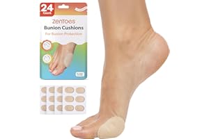ZenToes Bunion Pads, Adhesive Bunion Cushions for Waterproof Protection, 24 Count