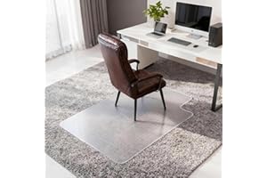 Winado Office Chair Mat, 36"x48" Non-Slip Under Computer Desk Chair Carpet Floor Protector, Heavy Duty Clear Plastic Chair Mats for Rolling Gaming and Work Chairs (Carpet 90 * 120 * 0.2cm with Lip)