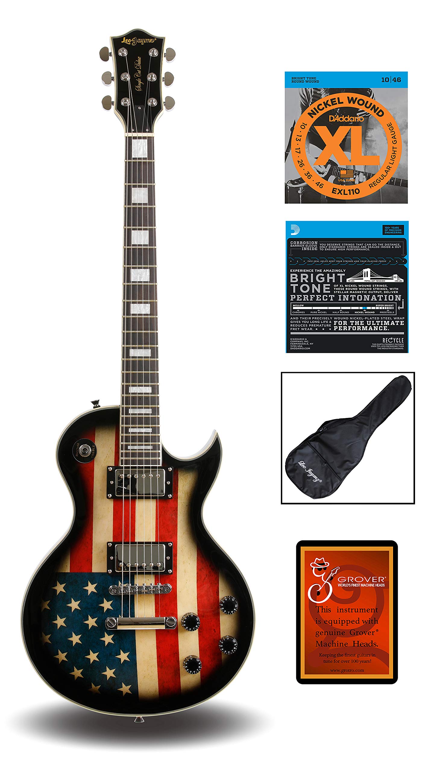 Buy Leo Jaymz Full Size Single Cut Electric Guitar Mahogany body