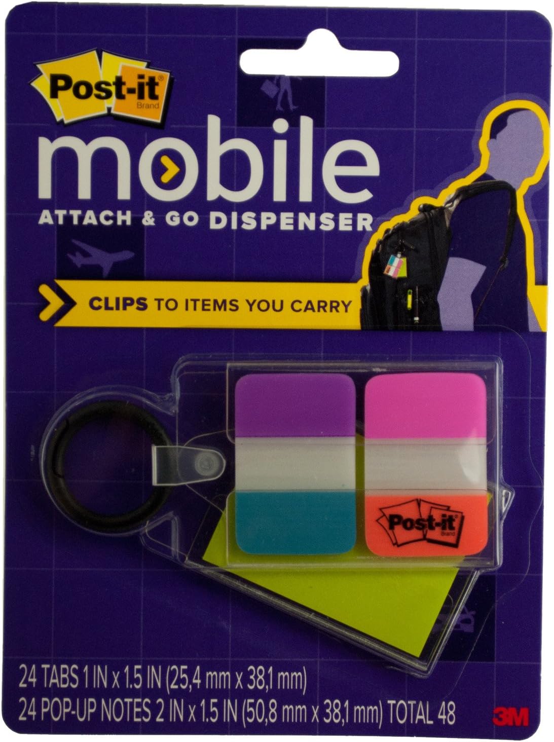 Best 3M Postit Attach And Go Tab Dispenser Keychain