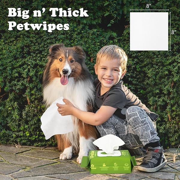 IPETBA UNSCENTED DOG GROOMING WIPES FOR CLEANING AND DEODORIZING, NATURAL PLANT FORMULA PET WIPES FOR DOGS CATS ON PAWS BUTT FACE BODY, DOGGIE WIPE FRAGRANCE FREE 600 COUNT