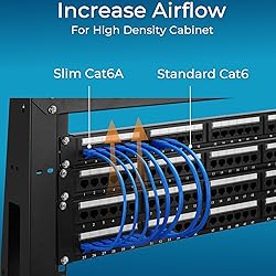 Rapink Patch Cables Cat6a 1ft (24 Pack) Slim, Cat6a