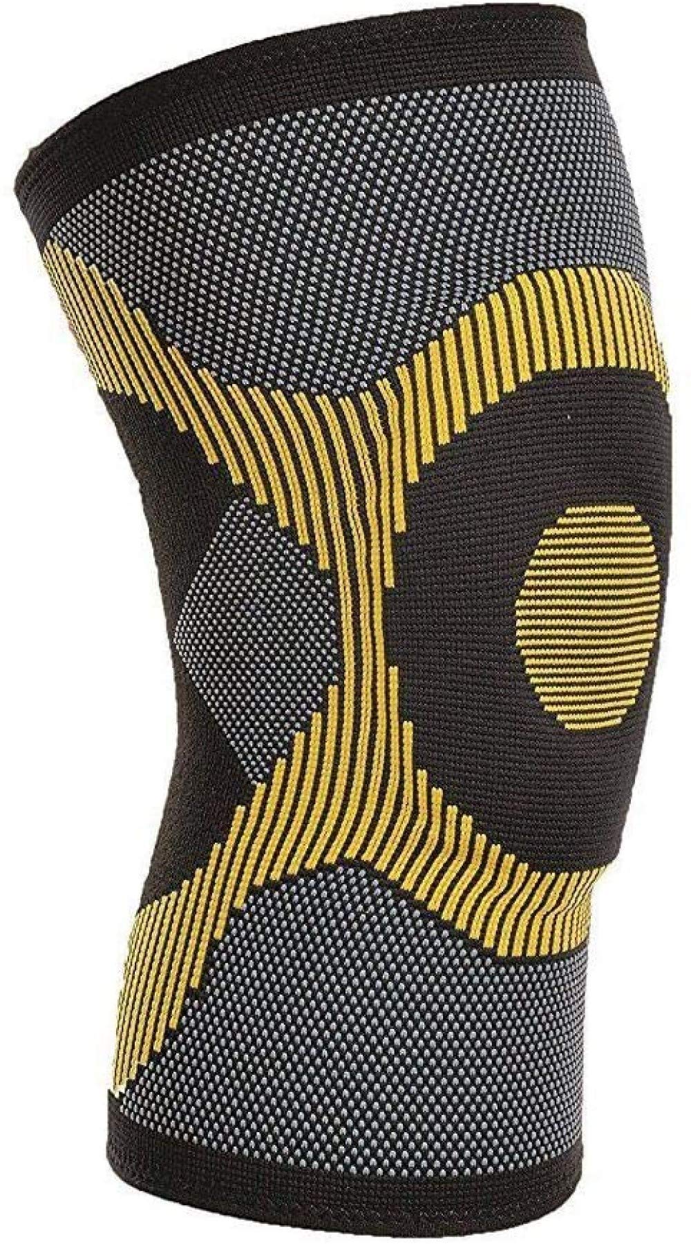 Solace Care Adjustable Elastic Compression Knee Support - Support for Stiff or Achy Knee - Knee Support for Arthritis, Bursitis & Tendinitis - Mild Knee Pain Brace, Sprains (Unisex) (Large)