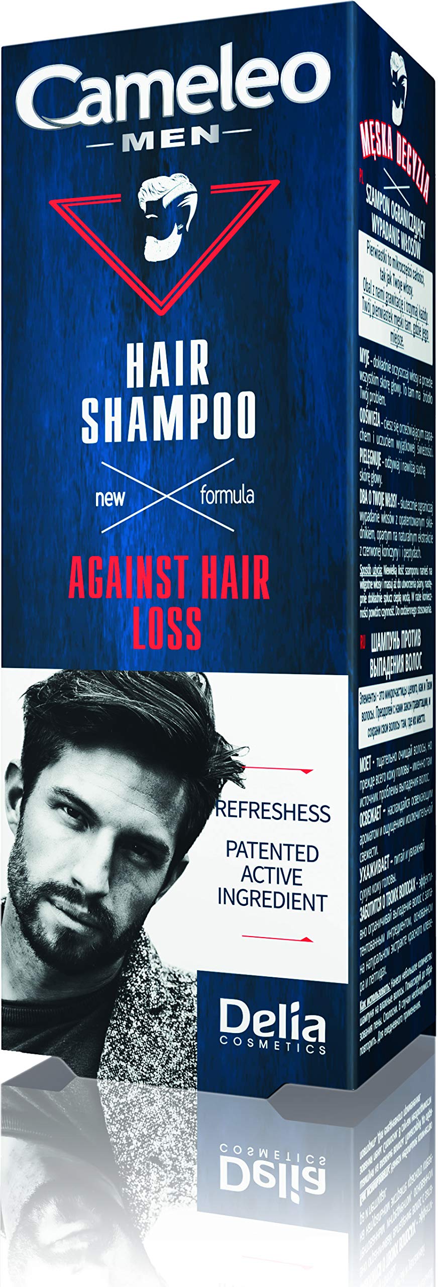 Cameleo Men - Anti Hair Loss Shampoo - Cleans and Refreshes - Effectively Reduces Hair Loss - Moisturises, Nourishes, Strengthens - for Dry Hair and Scalp - 150ml