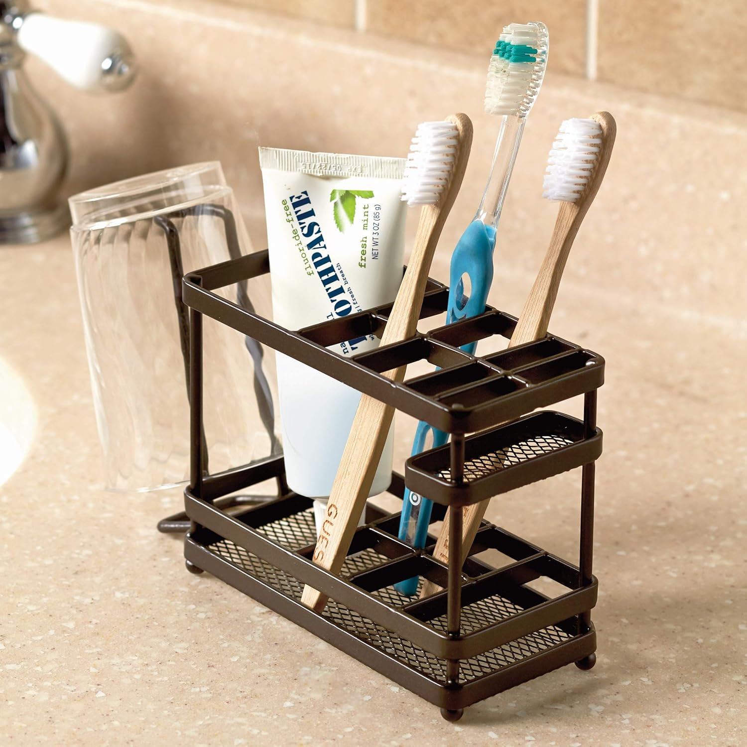 The Lakeside Collection Metal Bathroom Countertop Organizer