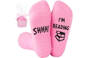 Moyel Women Reading Socks Book Lovers Gifts Fluffy Fuzzy Slipper Warm Cozy Socks