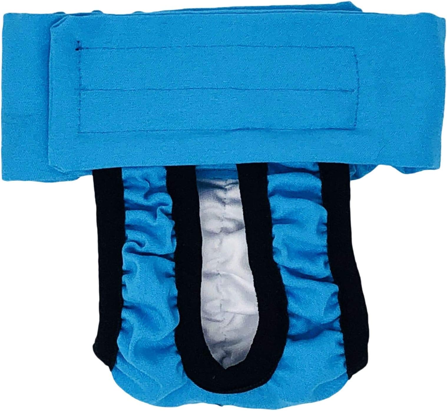 Barkertime Cat Diaper Stud Pants Made in USA - Sky Blue Washable Cat Diaper Pull-up for Spraying Cat, Piddling Cat, Incontinent Cat - Allows for Defecating Outside